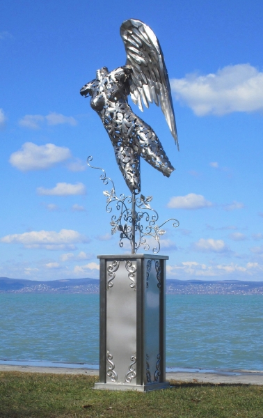 Human with wing artwork